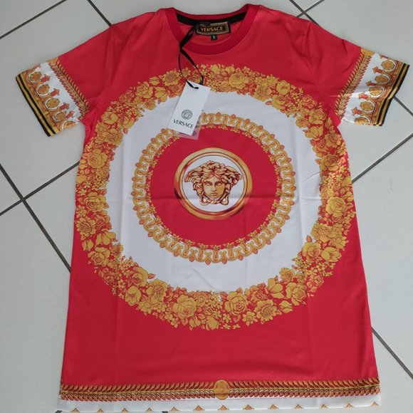 red versace shirt mens